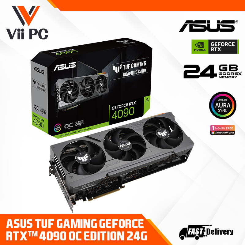ASUS TUF GeForce RTX® 4090 OC Edition Gaming Graphics Card (PCIe 4.0, 24GB  GDDR6X, HDMI 2.1a, DisplayPort 1.4a)