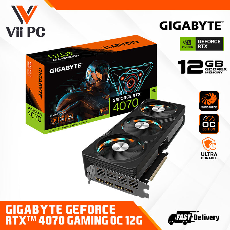 GIGABYTE NVIDIA RTX 4070 12GB GDDR6 GAMING OC Graphics Card with ...