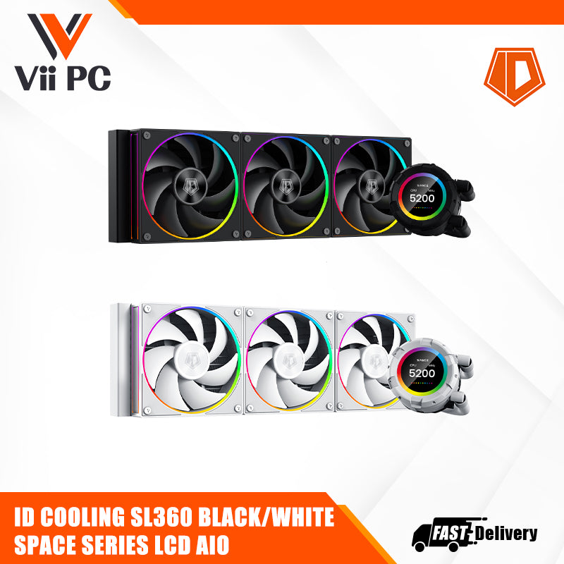 ID-Cooling Space SL360 360MM LCD AIO Liquid CPU Cooler Black