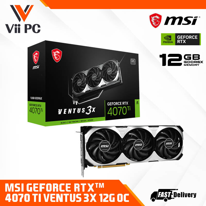 MSI NVIDIA GeForce RTX 4070 Ti VENTUS 3X 12G OC PCI Gen 4