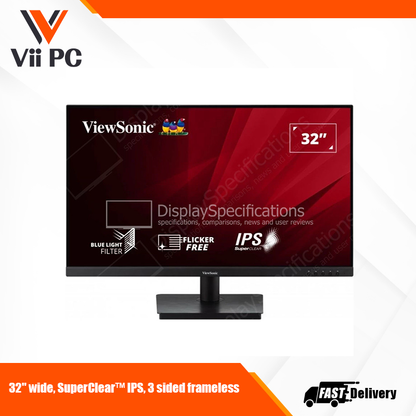 ViewSonic VA3209-MH 32” Full HD, 75Hz, IPS Monitor with Built-In Speakers