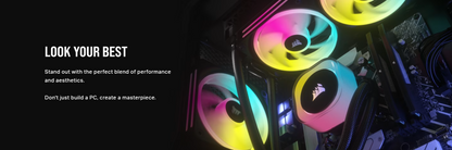 CORSAIR iCUE LINK H150i RGB BLACK/WHITE Liquid CPU Cooler - QX120 RGB Fans, 360mm Radiator