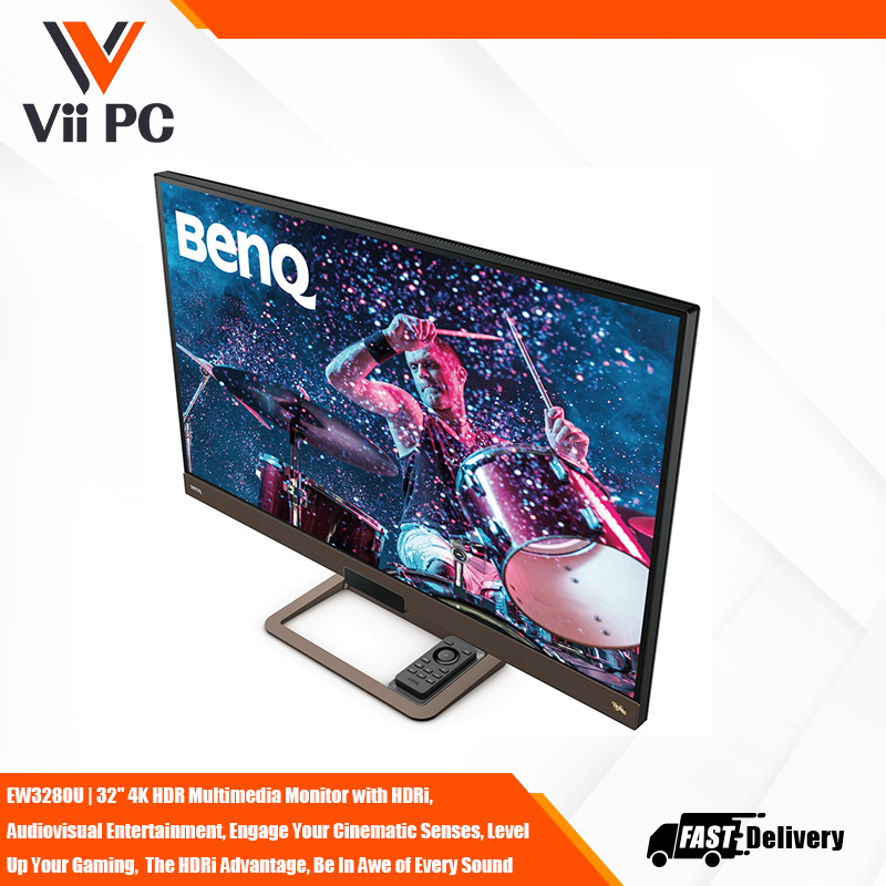 BenQ Home Monitor EW3280U | 32" 4K HDR Multimedia Monitor with HDRi, Audiovisual Entertainment, Engage Your Cinematic Senses, Level Up Your Gaming,  The HDRi Advantage, Be In Awe of Every Sound