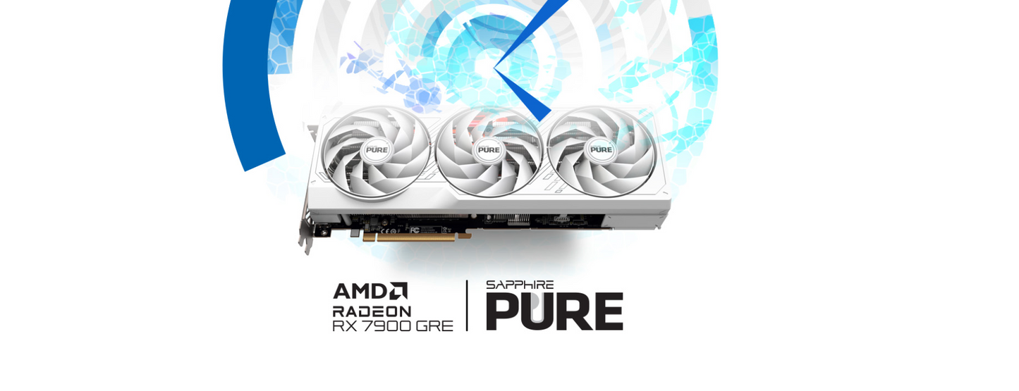 SAPPHIRE PURE AMD Radeon RX 7900 GRE/RX7900 GRE 16GB GDDR6/PCI-E 4.0 x16/2.5 slot/ATX Graphics Cards