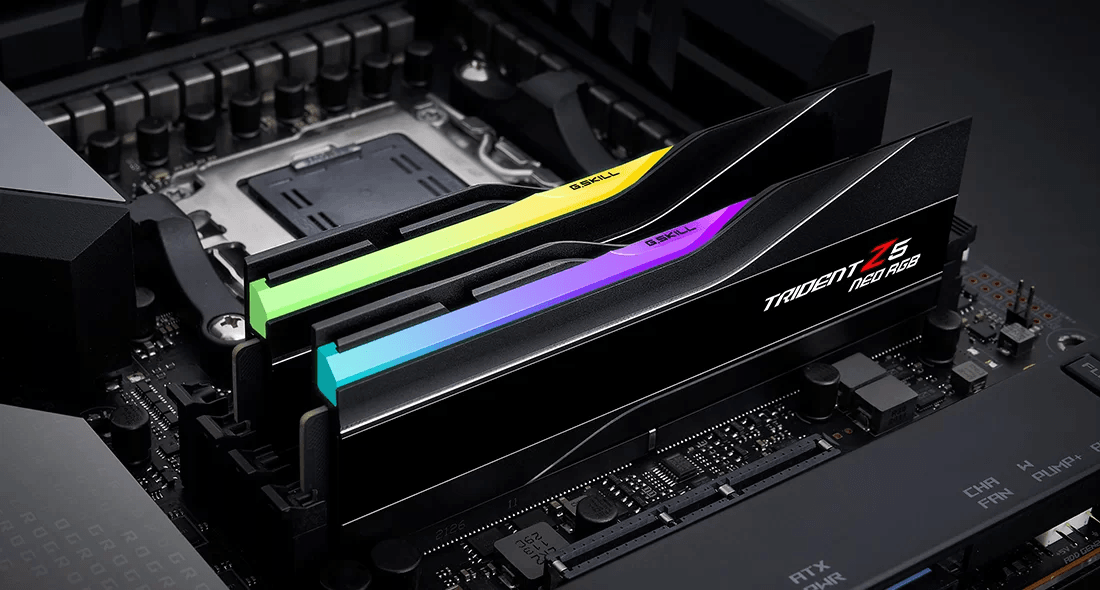 G.SKILL TRIDENT Z5 Neo RGB DDR5-6400 / CL32-39-39-102 / 1.35V / 48GB(2x24GB) / AMD EXPO Support / Limited Lifetime Wty (BLACK/WHITE) PC RAM