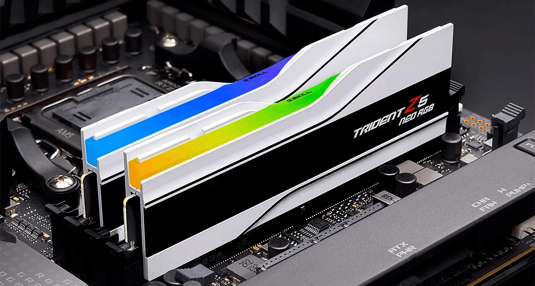 G.SKILL TRIDENT Z5 Neo RGB DDR5-6400 / CL32-39-39-102 / 1.35V / 48GB(2x24GB) / AMD EXPO Support / Limited Lifetime Wty (BLACK/WHITE) PC RAM