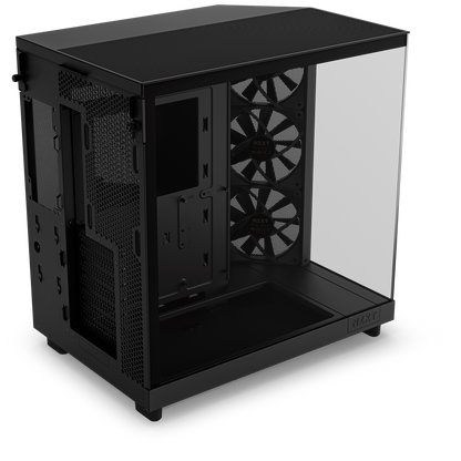 NZXT H6 FLOW/H6 FLOW RGB Dual-Chamber Mid-Tower Airflow Case /w RGB Fans Case - MATTE BLACK/MATTE WHITE CASING