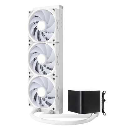 TRYX Panorama 360mm/240mm ARGB AIO Liquid Cooler – Premium Black/White Performance & Stunning RGB Lighting