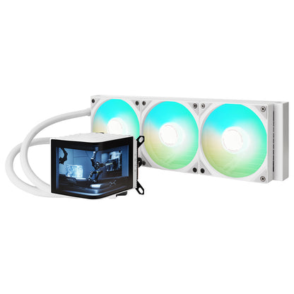 TRYX Panorama 360mm/240mm ARGB AIO Liquid Cooler – Premium Black/White Performance & Stunning RGB Lighting