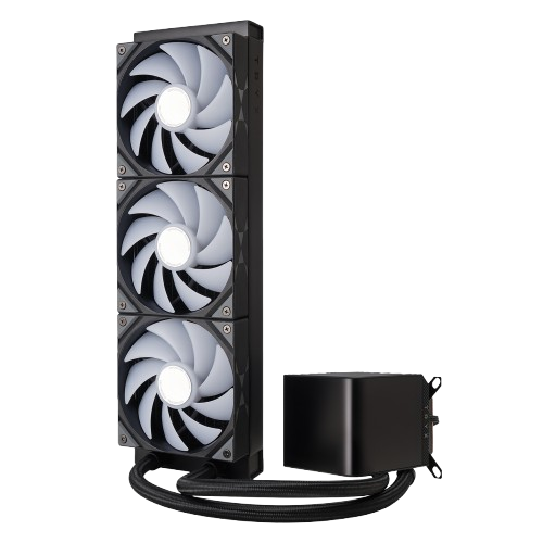 TRYX Panorama 360mm/240mm ARGB AIO Liquid Cooler – Premium Black/White Performance & Stunning RGB Lighting