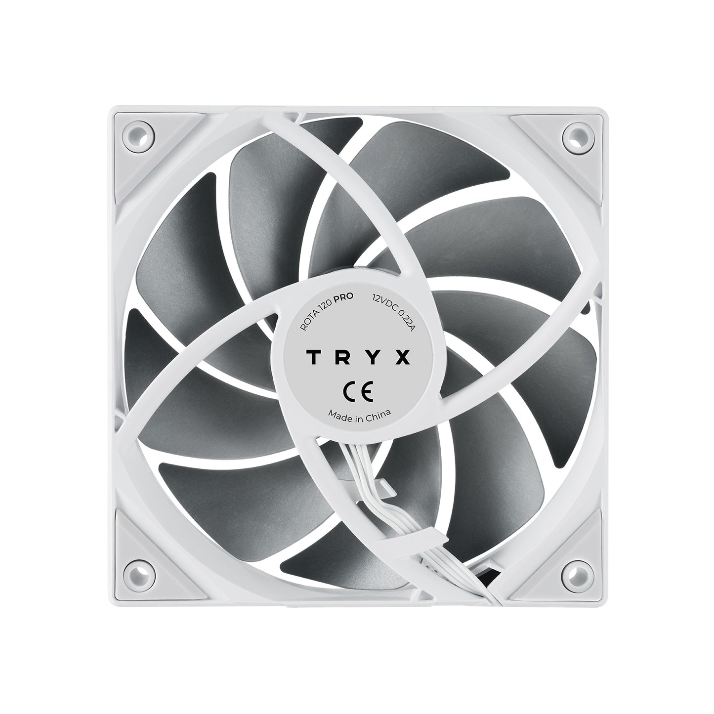 TRYX ROTA PRO 120mm Performance Fan - Black/White (6 Years Warranty)