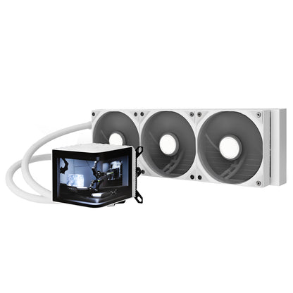 TRYX Panorama 360mm/240mm AIO Liquid Cooler – Premium Black/White