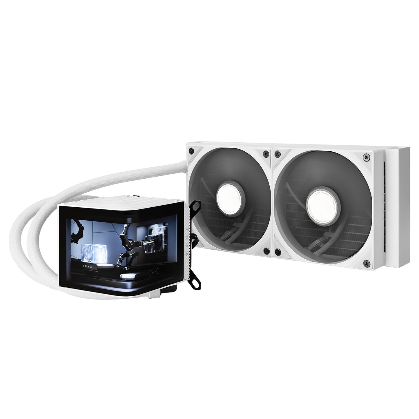 TRYX Panorama 360mm/240mm AIO Liquid Cooler – Premium Black/White