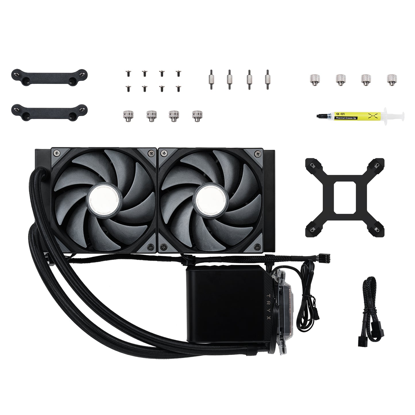 TRYX Panorama 360mm/240mm AIO Liquid Cooler – Premium Black/White