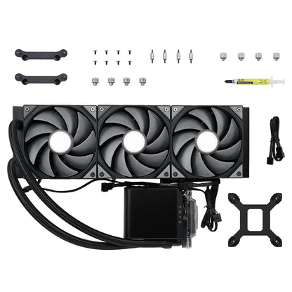 TRYX Panorama 360mm/240mm AIO Liquid Cooler – Premium Black/White