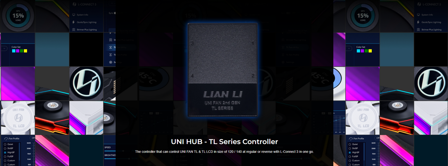 LIAN LI UNI HUB – TL Series L-Connect 3 Controller BLACK/WHITE