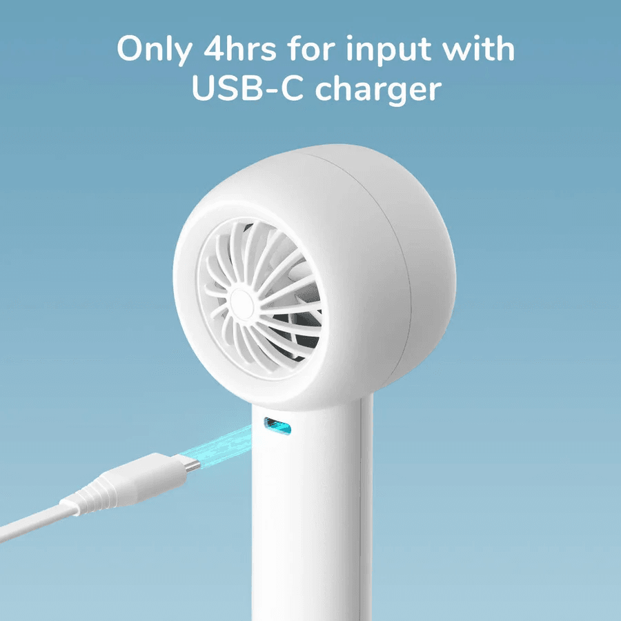 JisuLife Handheld Fan Life5 2000mAh Mini Portable Fan Strong Wind (Earth Brown/Ice White/Mint Green)