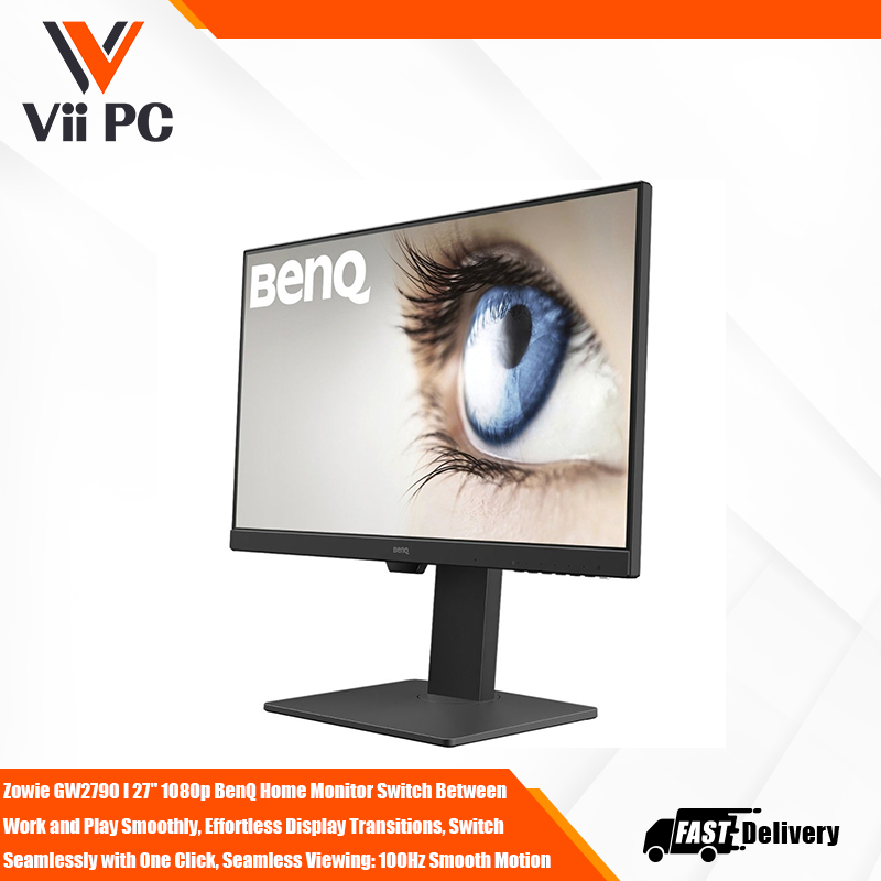 BenQ Home Monitor GW2790 I 27" 1080p Monitor Switch Between Work and Play Smoothly, Effortless Display Transitions, Switch Seamlessly with One Click, Seamless Viewing: 100Hz Smooth Motion