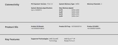 AMD Ryzen™ 7 5700 with Wraith Spire Cooler - Ryzen 7 5000 G-Series Desktop Processor (8-Cores, 16-threads, 3.7GHz, Socket AM4, 65W, Non-Integrated Boxed Processor)