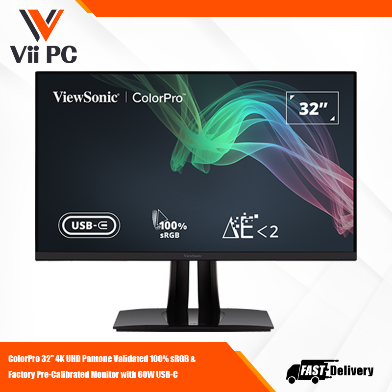 ViewSonic VP3256-4K 32-inch Premium IPS 4K Ergonomic Monitor