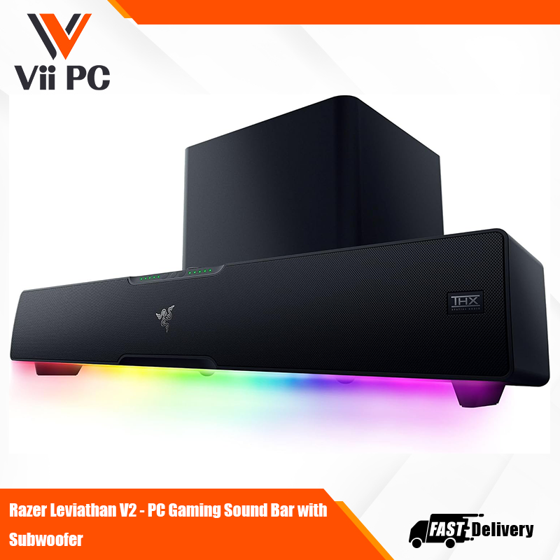 Razer Leviathan V2 - PC Gaming Sound Bar with Subwoofer