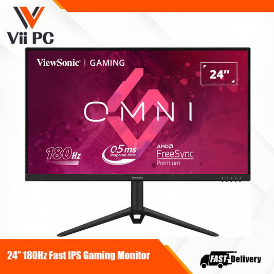 ViewSonic VX2428J 24” FHD, 0.5ms, 180Hz Fast IPS Full Ergonomic Gaming Monitor