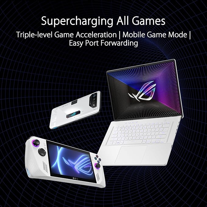 ASUS ROG Rapture GT-BE98 Quad-band WiFi 7 (802.11be)/New 320MHz Band/4096-QAM/Dual 10G Ports/Backup WAN/Triple-level Game Acceleration/Mobile Game Mode/ARGB/AiMesh/VPN Gaming Router