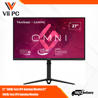 ViewSonic VX2728J 27” FHD, 0.5ms, 180Hz, Fast IPS HDR10, AMD FreeSync Premium, VESA Adaptive Sync and clearMR, Full Ergonomic Gaming Monitor