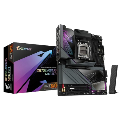 GIGABYTE X870E AORUS MASTER GAMING WIFI AM5 ATX Motherboard + AMD Ryzen™ 7 9800X3D Desktop Processor BUNDLE