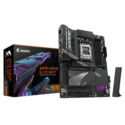 GIGABYTE X870 AORUS ELITE GAMING WIFI7 AM5 ATX Motherboard + AMD Ryzen™ 7 9800X3D Desktop Processor BUNDLE