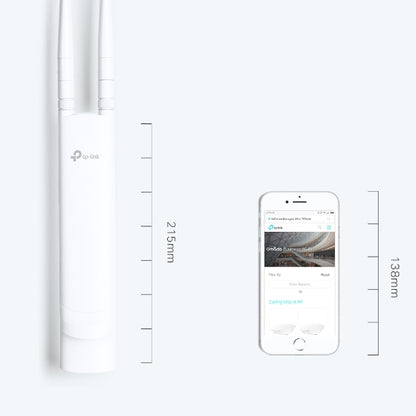 TP-LINK EAP110-Outdoor 300Mbps Wireless N Outdoor Access Point Cloud Access, Omada App, IP65 weatherproof, 2×2 MIMO, Long-Range Coverage, PoE Support, Pole/Wall Mount