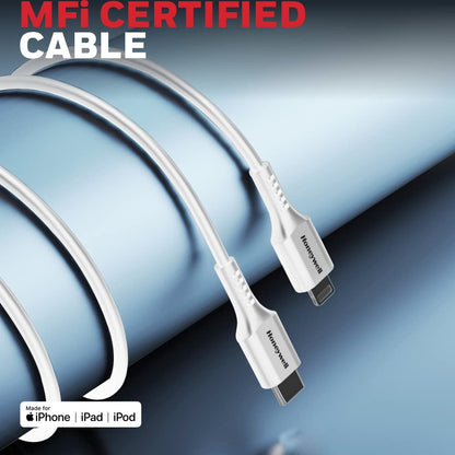 Honeywell Type C to Lightning cable 1.8Mtr - BLACK/WHITE Platinum Series/1 Year Warranty