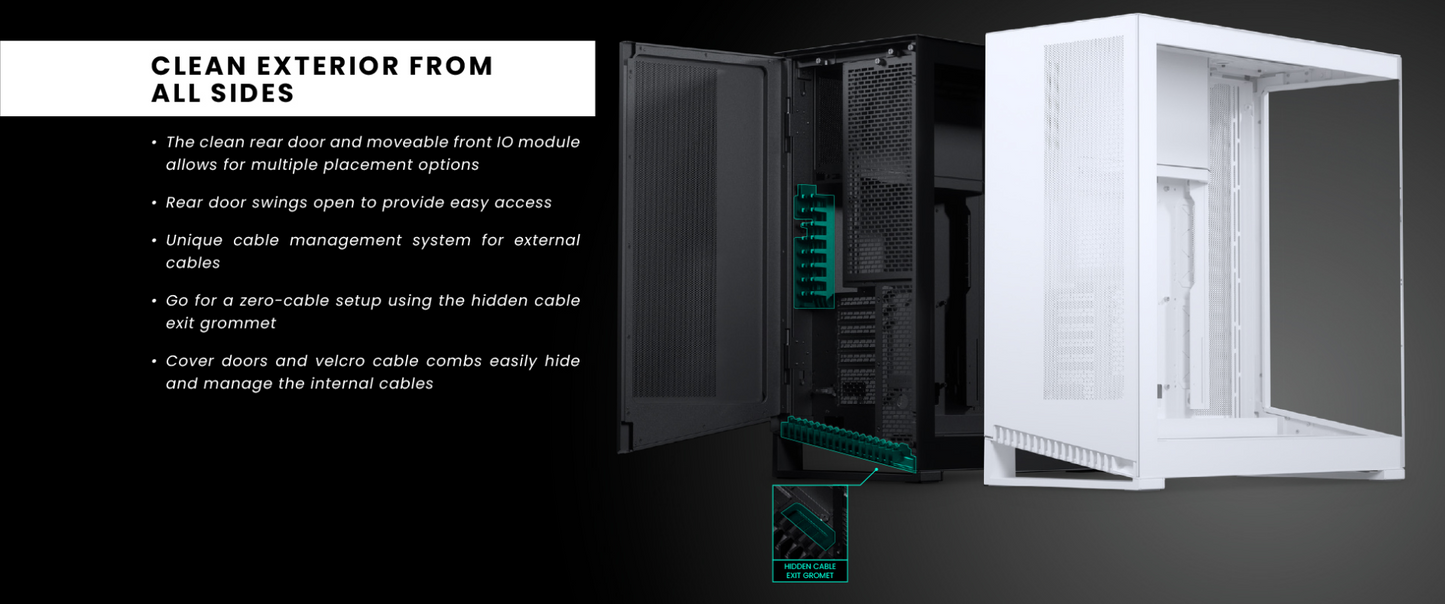 PHANTEKS NV Series NV9 DRGB FULL-TOWER CHASSIS SATIN BLACK / MATTE WHITE CASE