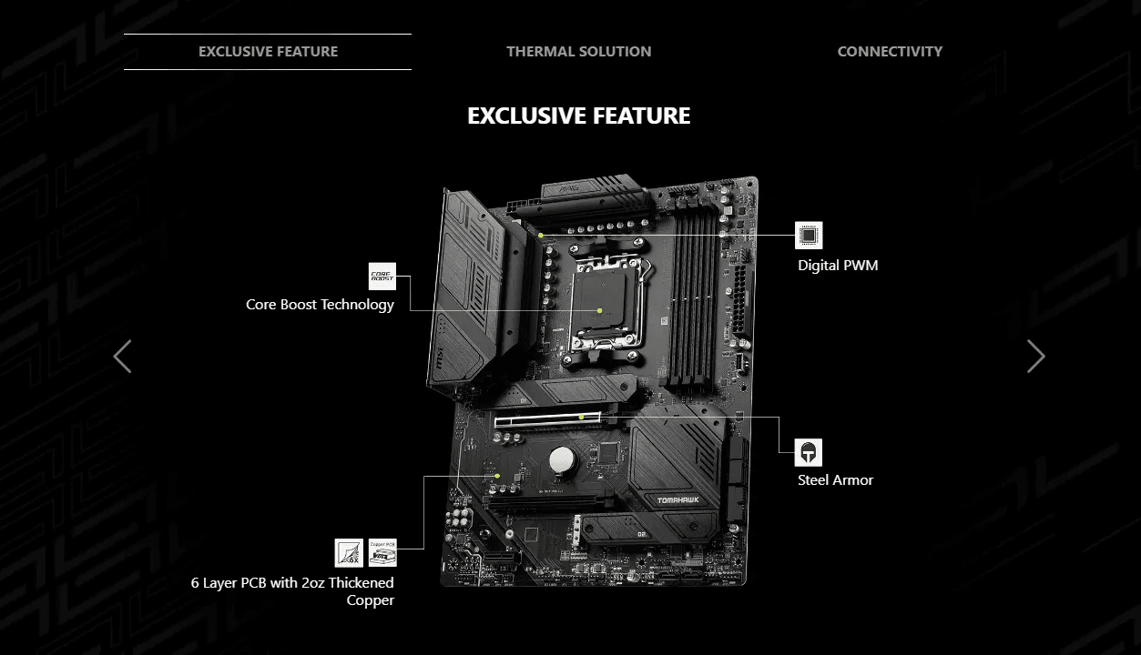 MSI MAG B650 TOMAHAWK WIFI AM5 ATX Motherboard + AMD Ryzen 7 7800X3D Processor BUNDLE