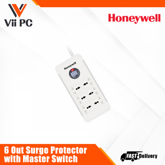 Honeywell 6 Out Surge Protector with Master Switch Platinum Series / 3 Years Warranty