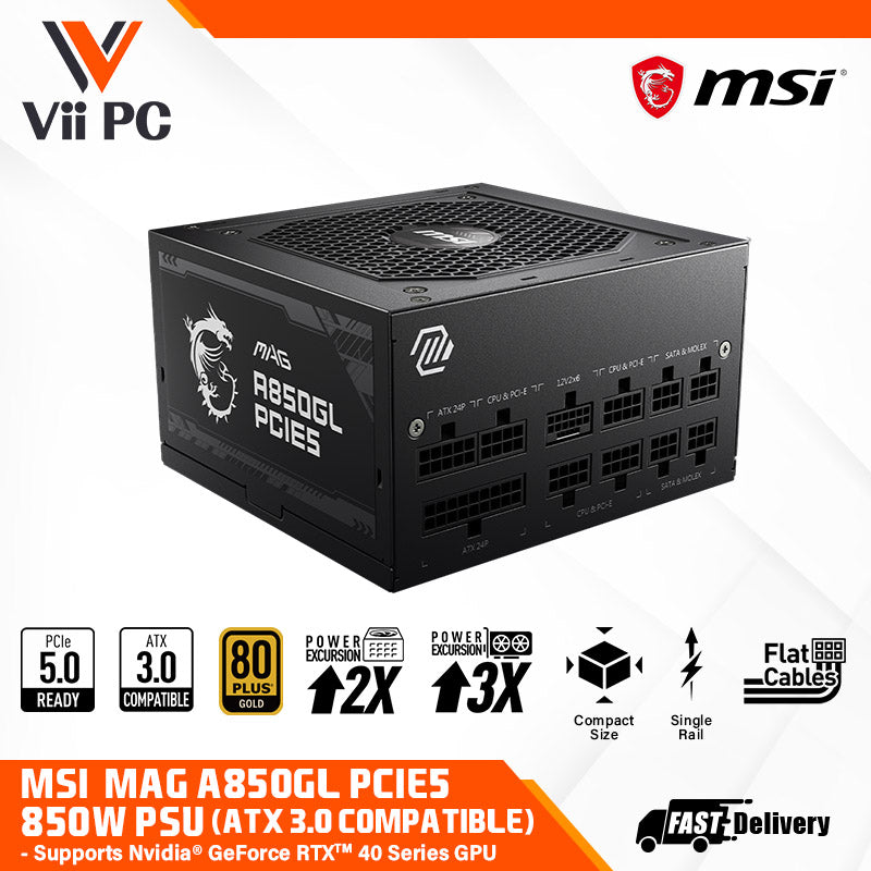 MSI MAG A750GL / A850GL PCIE5 750W/ 850W ATX 3.0/PCIE 5.0/80Plus