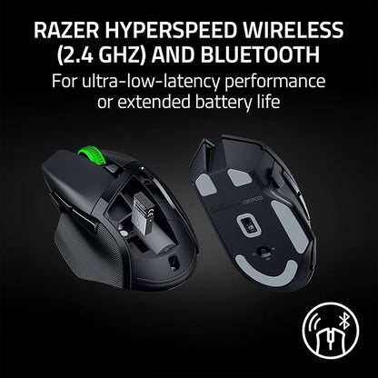 Razer Basilisk V3 X HyperSpeed Customizable Wireless Gaming Mouse with RGB Lighting - Black