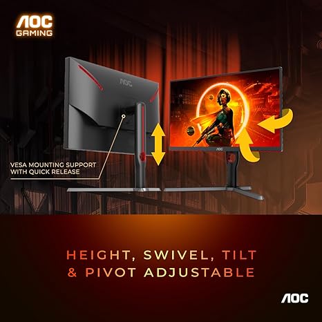 AOC Q27G3XMN 27" Mini LED Gaming Monitor - 180Hz, 1ms GTG, VA panel, Vesa Certified DisplayHDR™ 1000, 2560x1440 QHD, AMD Freesync Premium Pro, supports Console Gaming