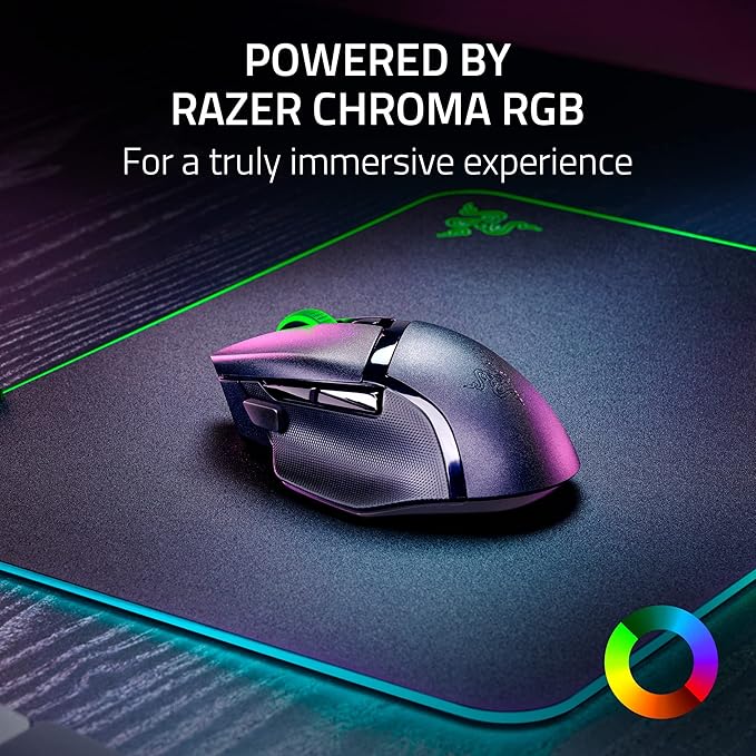 Razer Basilisk V3 X HyperSpeed Customizable Wireless Gaming Mouse with RGB Lighting - Black