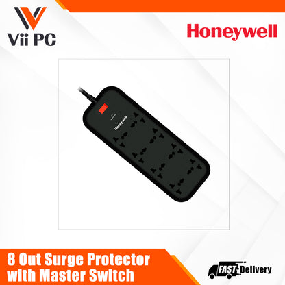 Honeywell 8 Out Surge Protector with Master Switch Value Series / 3 Years Warranty