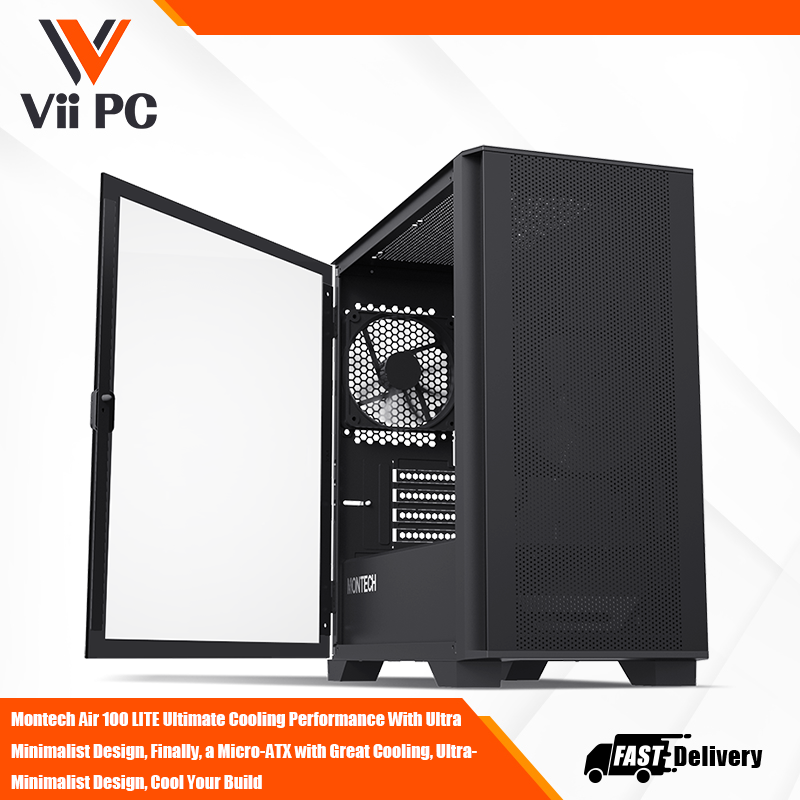 Montech Air 100 LITE Ultimate Cooling Performance With Ultra Minimalist Design, Finally, a Micro-ATX with Great Cooling, Ultra-Minimalist Design, Cool Your Build