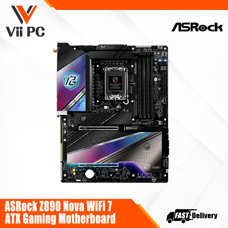 ASRock Z890 Nova WiFi 7 Intel® Core™ Ultra Processors ATX Gaming Motherboard