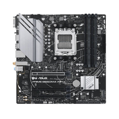 ASUS PRIME B650M-A WIFI II MATX Motherboard - DDR5, PCIe 5.0 M.2 support, Realtek 2.5Gb Ethernet, DisplayPort, VGA, HDMI®, SATA 6 Gbps, USB 3.2 Gen 2, front USB 3.2 Gen 1 Type-C®, BIOS FlashBack™, Aura Sync