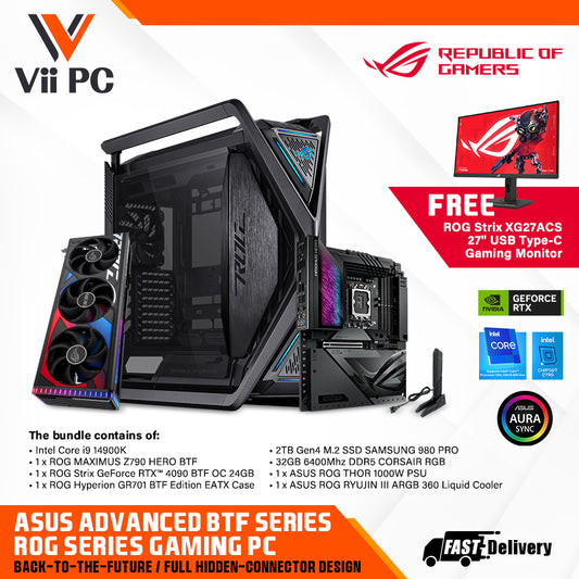 ASUS Advanced BTF Series - ROG Series Gaming PC Package (FREE-ROG Strix XG27ACS 27" USB Type-C Gaming Monitor)