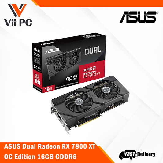 ASUS Dual Radeon RX 7800 XT OC Edition 16GB GDDR6 Graphics Card