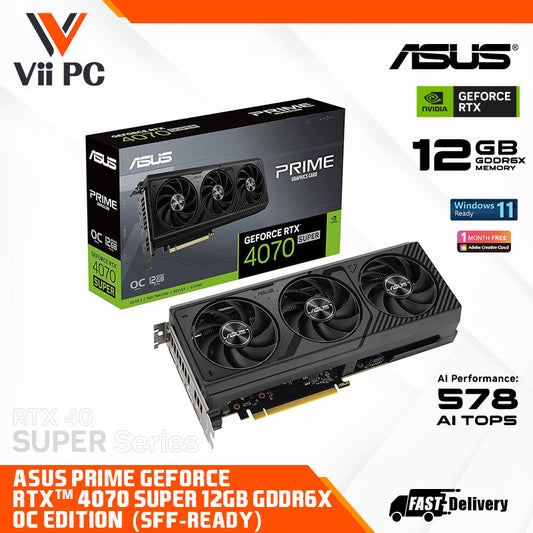 ASUS PRIME GeForce RTX™ 4070 SUPER 12GB GDDR6X OC Edition Graphics Card