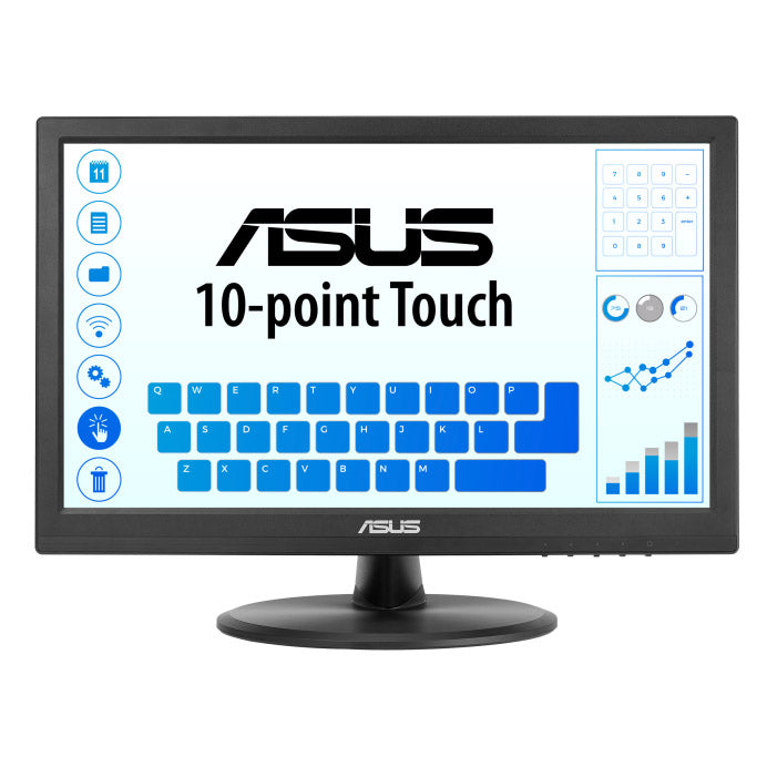 ASUS VT168HR Touch Monitor - 16" (15.6" viewable) WXGA (1366x768), 10-point Touch, HDMI, Flicker free, Low Blue Light, Wall-mountable, Eye care