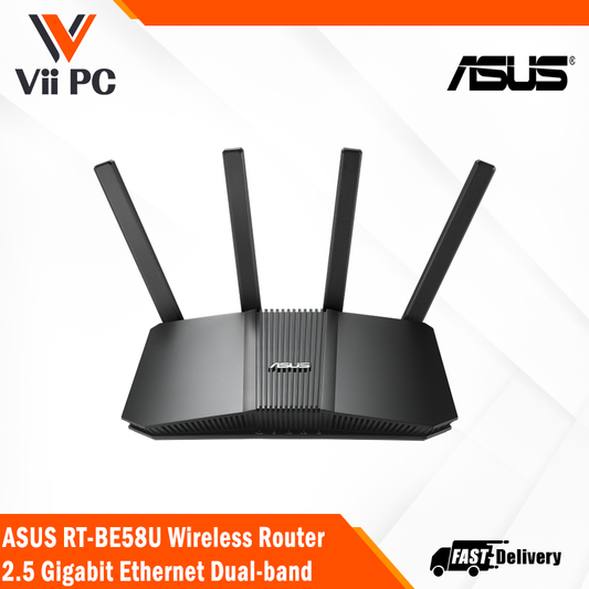 ASUS RT-BE58U Wireless Router 2.5 Gigabit Ethernet Dual-band (2.4 GHz / 5 GHz) Black