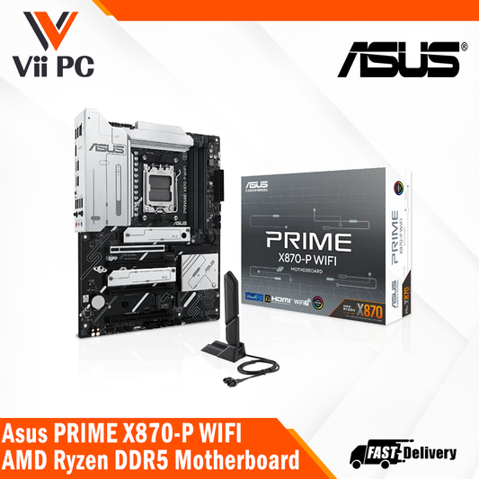 ASUS PRIME X870-P WIFI AMD Ryzen 9000 Series DDR5 Socket AM5 Gaming Motherboard