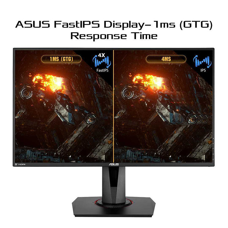 ASUS TUF Gaming VG259QM Gaming Monitor - 25" (24.5" viewable) FHD (1920x1080), Fast IPS, Overclockable 280Hz (Above 240Hz, 144Hz), 1ms (GTG), Extreme Low Motion Blur Sync, G-SYNC Compatible, DisplayHDR™ 400